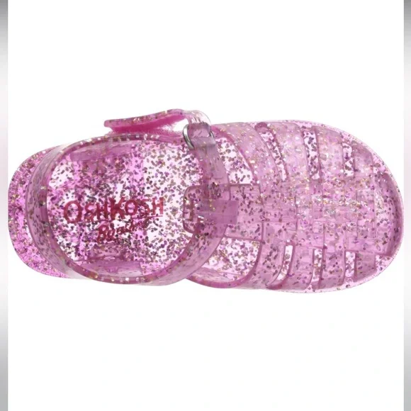 Oshkosh B’gosh Marie Jelly toddler girl sandals glittery pink size 5 - NWT - Picture 12 of 16